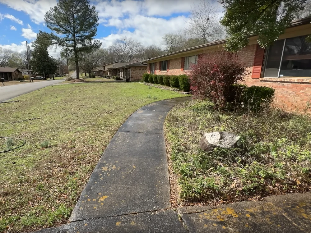 Before pressure washing